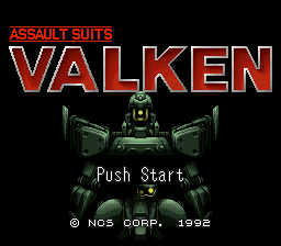 Assault Suits Valken (Japan) Title Screen